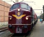 Drei NOHABS und drei Wagen....also pro Wagen 1433kW...Sonderzug 60 Jahre NOHAB mit Zuglok DSB Museum Litra My 1101 in Padborg.