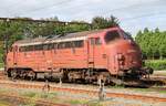 ContecRail Litra MY 1154(92 86 0021 154-6) wartet im dänischen Grenzbahnhof Padborg auf weitere Aufträge.