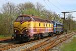 VIKING Rail 1833 (noch in ihrer alten CFL Lackierung) + MY 1146 spannen ab und fahren zur Tankstelle, Pattburg/Padborg 01.05.2023