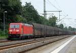 DBCSC 185 335-4 ebenfalls mit einem Volvo Zug nach Schweden unterwegs, aufgenommen in Schleswig am 18.08.2017