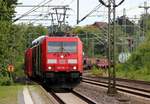 DBCSC 185 330 und 327 mit Misch Güterzug nach Dänemark in Schleswig.