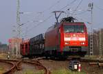 DBS/RSC EG 3105 mit dem EZ-Z 44781 durchfährt hier Flensburg-Weiche(im Hintergrund das ESTW Flensburg).