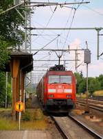 DBS/RSC EG 3111 mit Gz festgehalten bei der Durchfahrt in Jübek(Gruß zurück!).