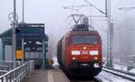 DSB/RSC EG 3108 rumpelt hier mit ihrem Gz 44733 über Gleis 3 durch Schleswig, Grund hierfür war eine Signalstörung.