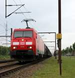 DBCSC EG 3102 mit Mischer in Abfahrposition im Bhf Padborg/DK 01.06.2019