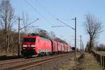 D(S)B EG 3105 mit Güterzug Harrislee Grenze 24.04.2021