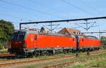 DSB EB 3234 + EB 3233 zum Weitertransport abgestellt in Pattburg 01.08.2022