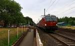 DSB EB 3241 mit dem IC 1198 nach Kopenhagen verlässt hier Schleswig gen Norden.