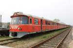 dnischer ML Triebwagen abgestellt im Bahnhof Meyenburg(17.04.2011)