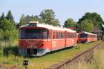 dnische Triebwagen abgestellt im Bahnhof Meyenburg was mit den passieren wird steht in den Sternen.28.05.2012