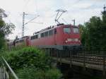 140 850 und eine weitere 140 auf der Dsselbrcke in Eller, 14.8.15.