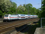 146 560 mit einem IC aus Dresden Richtung Köln, hier am 8.5.2020 in der Nähe der Bahnhofs Wuppertal-Oberbarmen (Unterführung Sehlhofstraße).