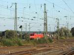 152 041 durchfhrt am 2.10.13 die Gtergleise des Bahnhofes Hamm.