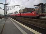 Auf dem Weg in Richtung Magdeburg verlsst 182 014 am 6.3.14 mit ihrem RE1 Berlin Ostbahnhof.