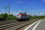 216 121 von FSI Logistik, die erst kurz zuvor in den Hammer Gterbahnhof eingefahren war, verlsst diesen hier wieder in Richtung Mnster.