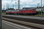 Und noch ein Abstellgleis: 232 567 und die ehemaligen EWR-Loks 232 658 und 232 294 stehen sich am 30.5.14 in Cottbus die Räder eckig.