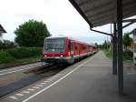 628 339 der RAB ZugBus (DB-Nahverkehrstochter in Baden-Wrtemberg) hlt am 07.07.2009 auf der Fahrt nach Freidrichshafen in Nonnenhorn.