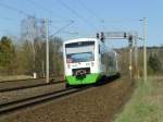 Zwei Regioshuttles erster Serie der EB am 15.4.15 auf dem Weg nach Erfurt.