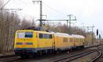 DB Fahrwegmessung mit Schublok 111 059-2 (REV/LD X/16.12.19) und 721 201/ 99 80 93-60 009-1 Dienst mzf 721.2 und 99 80 93-60 001-8 Messwagen 327.0 (ex 73 81 88-95 002-1 A-ÖBB WRmz, ex 73 80 88-95