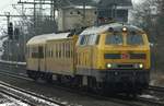 DB Netzinstandhaltung 218 392-9(REV/HB X/12.07.11) mit Messzug bestehend aus 99 80 93-60 005-9 und 99 80 93-60 003-4.