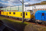Am R�ckweg von K�ln am 30.04.2023, konnte ich schon den Schienenpr�fzug in der ungew�hnlichen Komposition, in Wissen (Sieg) aus dem Zug heraus sehen.
