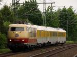 DB Systemtechnik München 103 222-6 durchfährt hier mit dem Messzug als Mess-ST 83578 Schleswig Richtung Flensburg. 28.05.2014