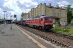 233 547-9 mit einem Drahtrollenzug aus Brandenburg-Altstadt in Brandenburg.