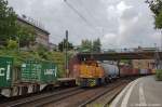 274 104-5 der CC-Logistik GmbH & Co. KG mit einem Kesselwagen in Hamburg-Harburg. 01.09.2011