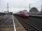 Thalys-Triebwagen 4304 durchfhrt am 24.11.2012 Kln-Messe/Deutz.