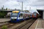 VT 811 (648 289/789) HEX - Harz-Elbe-Express als (HEX80818) von Magdeburg Hbf nach Blankenburg(Harz) im Magdeburger Hbf und daneben die RB20 (RB 17623) von Magdeburg Hbf nach Halle(Saale)Hbf.