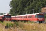 Mitten in dieser Gottverlassenen Gegend der Prignitz habe ich dnische ML Triebwagen gefunden.Aufgenommen am 13.06.2011 im Bahnhof Meyenburg