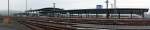   Eine Panoramaaufnahme vom ICE-Bahnhof Montabaur am 01.01.2015, auf Gleis 1 hält ein ICE 3.