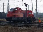 265 019, eine Voith Gravita 15BB, stand am 11.3.14 im Gterbahnhof Nordhausen.