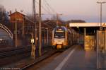 ET 445.111 (445 110-8) ODEG - Ostdeutsche Eisenbahn GmbH als RE4 (RE 84027) von Rathenow nach Ludwigsfelde in Rathenow.