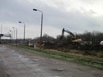 Auf dem Gelände vom ehemaligen Stralsunder Güterbahnhof entsteht eine neue Abstell-und Behandlungsanlage.Aufgenommen am 28.Januar 2020.