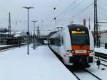 Der RRX mit der Nummer 077 hat am 8.2.2021 Oberbarmen als Endbahnhof ausgewählt, eine Weiterfahrt auf der Linie Richtung Dortmund war wohl erstmal nicht möglich.