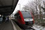 NBE81854 von Neumnster nach Bsum kurz vor der Abfahrt im Bahnhof Neumnster.28.01.2012