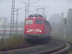 110 327-4 mit NZ1949/40482 von Hagen Hbf.und Kurswagen aus Mnchen Hbf.zum Ostseebad Binz.Aufgenommen am 09.10.05