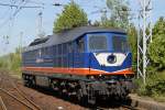 Raildox 232 103-2(ex EVB 622.01)beim Rangieren im Bahnhof Rostock-Bramow wenig spter ging es wieder zurck nach Stendal-Niedergrne.(07.05.2011)