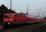 DB Regio 143 250-9 hat dazu entschieden die Nacht mit ihrem S-Bahnzug in Warnemnde zu verbringen.(09.05.2011)