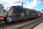 101 101-4 mit IC2213 von Ostseebad Binz nach Stuttgart Hbf kurz nach der Ankunft im Rostocker Hbf.(10.06.2011)