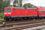 RE 4361 von Rostock Hbf nach Lutherstadt Wittenberg bei der Ausfahrt im Rostocker Hbf.19.08.2011