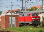 218 397-8 bei ausrcken aus dem BW Rostock Hbf kurz danach ging es als Leerfahrt nach Stralsund.02.09.2011