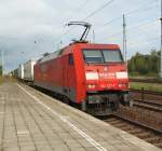 152 127-7 TEC 41911 Rostock Seehafen-Vels Vbf bei der Ausfahrt in Rostock-Seehafen Sd.11.09.2011