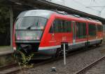 642 051-7 als S3 von Rostock-Seehafen/Nord nach Rostock Hbf wartet auf Fahrgste in Rostock-Seehafen.17.09.2011