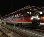 RB 13249 von Rostock Hbf nach Graal-Mritz kurz vor der Ausfahrt im Rostocker Hbf.28.12.2011