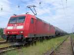 185 043-7 fuhr am 14.06.09 den Kesselzug 63900 von WRS Richtung Stendell.Aufgenommen am 14.06.09 in WRSS