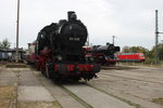 89 008 vom Mecklenburgischen Eisenbahn-und Technikmuseum stand zu den Schweriner Modellbahn-Tagen drauen zur besichtigung.01.10.2016