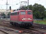 115 346-9 beim Rangieren im Bahnhof Stralsund.(28.08.10)