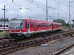 628 652 fuhr am 28.08.10 als Leerzug von Stralsund Richtung Rostock.